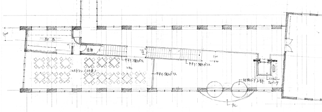 建築設計手描きスケッチ画像